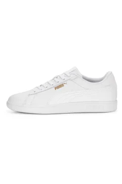Weiße Komfort-Sneakers aus Leder Puma Smash 3.0 L