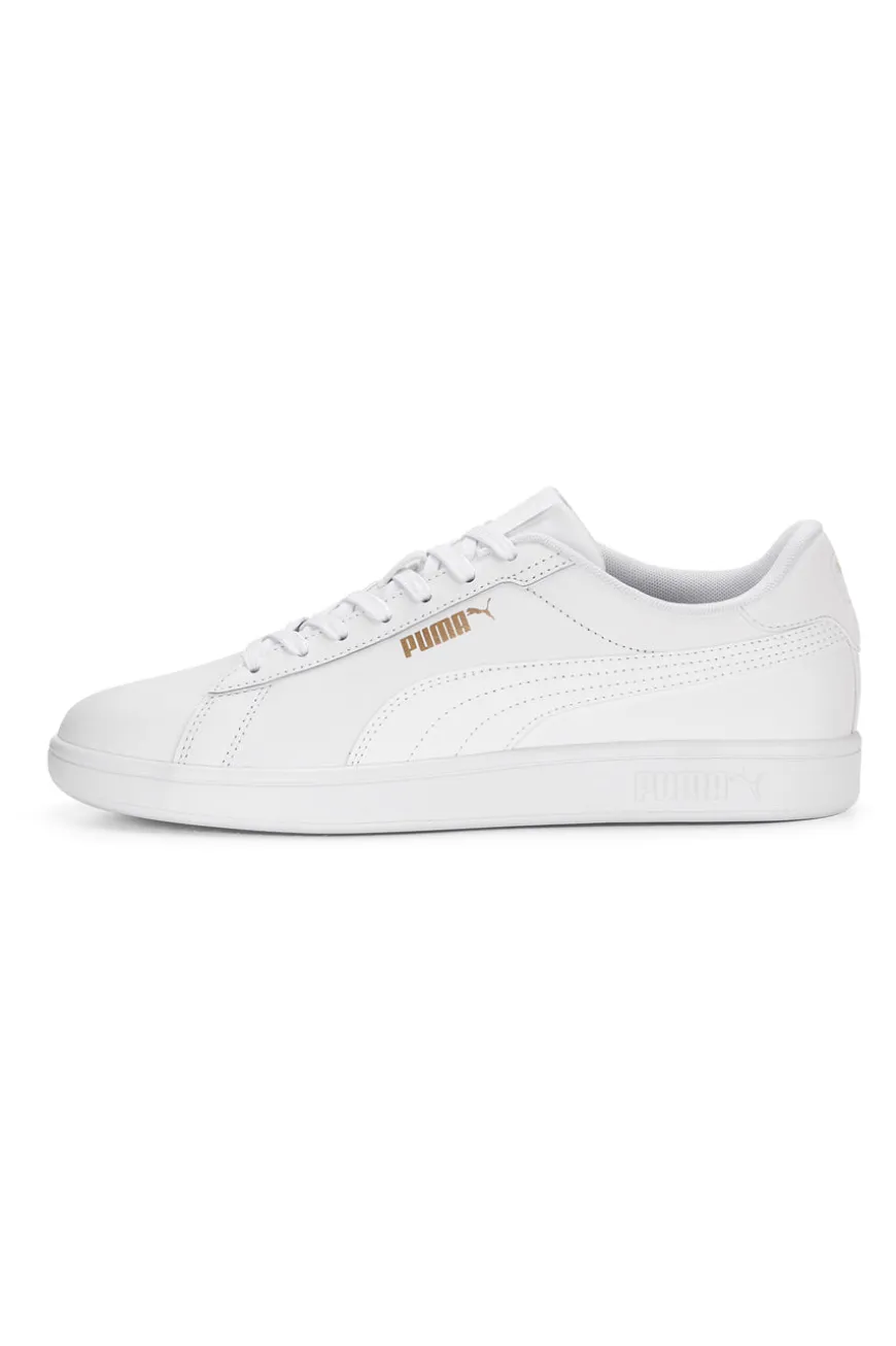 Weiße Komfort-Sneakers aus Leder Puma Smash 3.0 L
