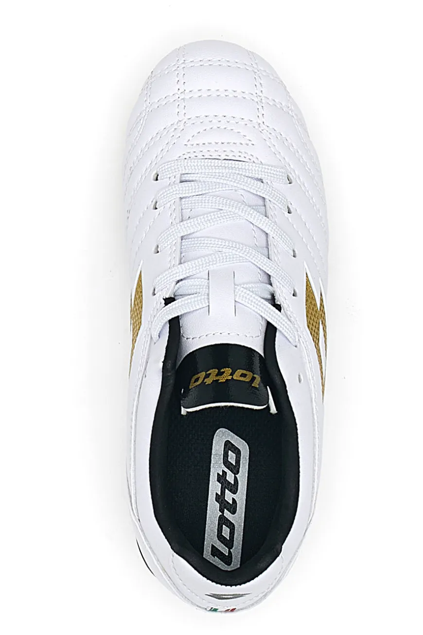 Weiße Lotto Stadio 705 Fg Jr. Fußballschuhe