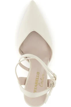 Weiße Pumps mit Riemen Pittarello couture 3811S