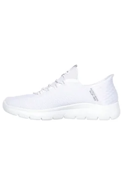 Weiße Slip-on-Sneaker aus Mesh mit Air Cooled Memory Foam, Skechers Summits High Range