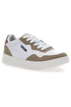Weiße Sneakers Baumwollgürtel Austria Multi