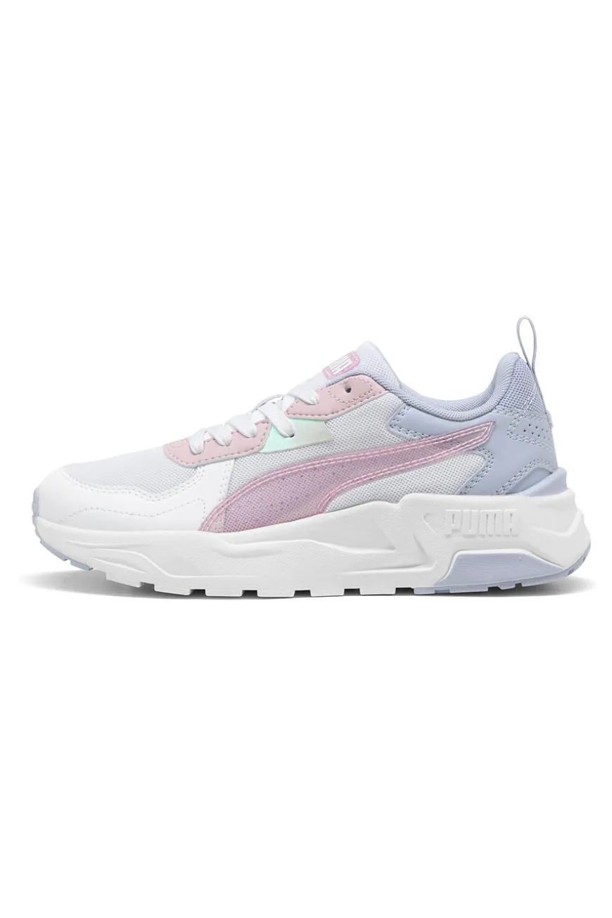 Weiße Sneakers mit blauen und rosa Details PUMA Trinity Lite Blurry Dreams JR