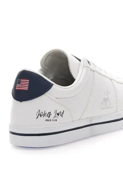 Weiße Sneakers mit kontrastierenden blauen Details US POLO CLUB SUMMY LTX