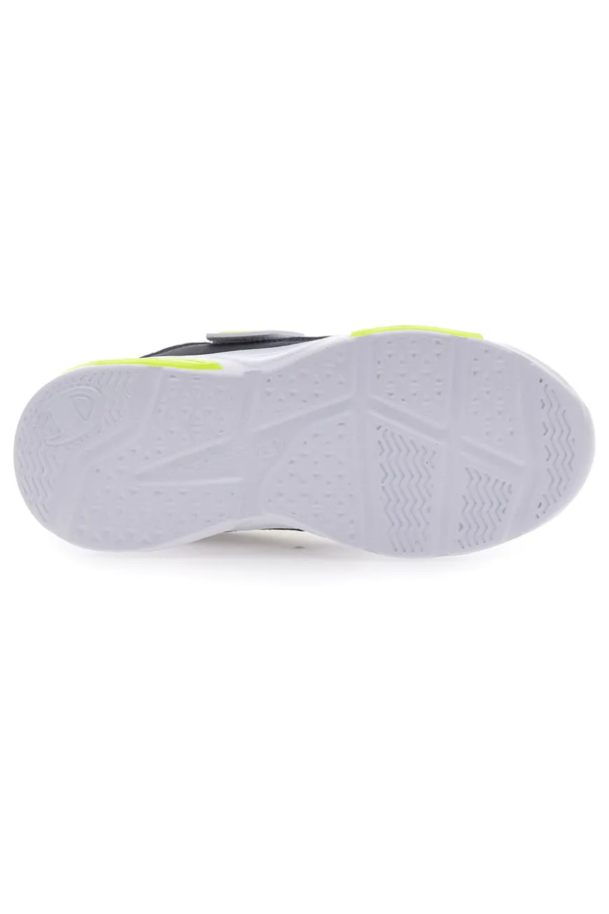 Weiße Sneakers mit Lichtern und blauen und grünen Details CHAMPION WAVE B PS
