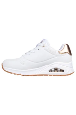 Weiße Sneakers mit SKECHERS UNO GOLDEN AIR-Plattform