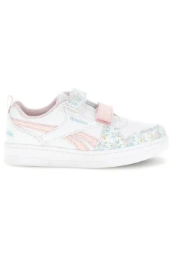 Weiße Turnschuhe mit Blumendruck und doppeltem Riemen Reebok Royal Prime 2.0 Two Strap Hoop & Loop