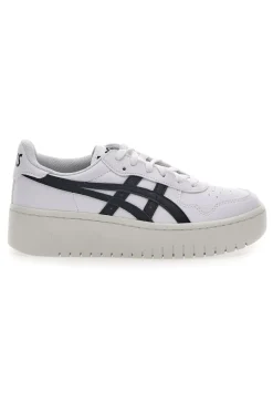 Weiße und schwarze Plateau-Sneaker mit Ortholite Asics Japan S PF