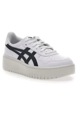 Weiße und schwarze Plateau-Sneaker mit Ortholite Asics Japan S PF