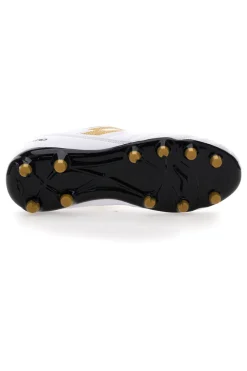 Weiß-goldene Lotto Stadio 705 Fg Jr. Fußballschuhe