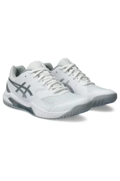 Weiß und Silber Tennisschuhe Asics Gel-Dedicate 8