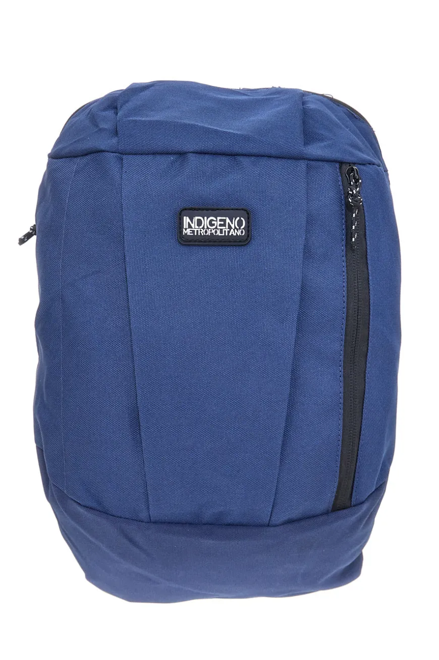 Zaino blu con tasche zip Indigeno metropolitano PITTBAC001-A