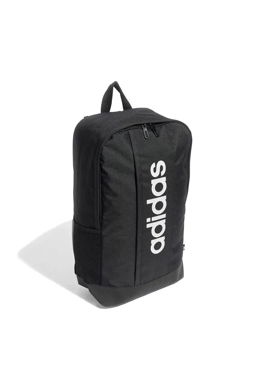 Zaino nero Adidas Linear Backpack con stampa verticale