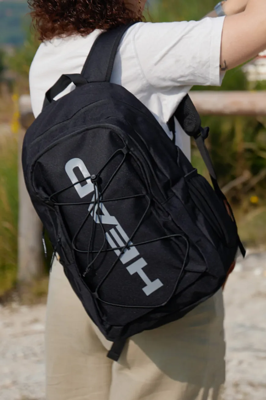 Zaino nero con logo frontale e spallacci imbottiti HEAD HBK048