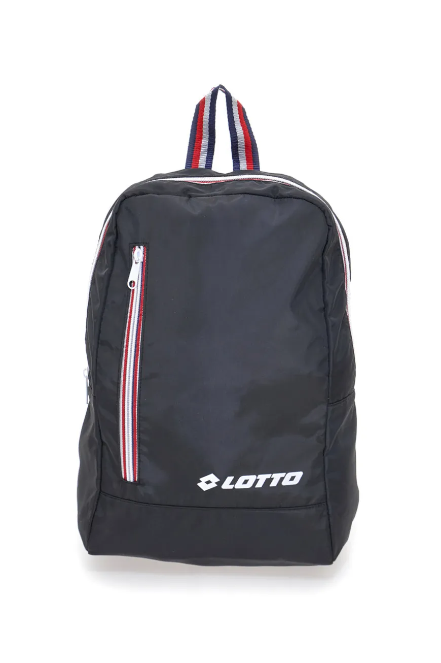 Zaino nero con zip a contrasto Lotto LTT438
