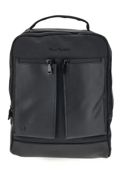 Zaino Nero in Tessuto con Tasche Frontali e Scomparto Porta PC Renato Balestra COB 61991/L/SRBU7