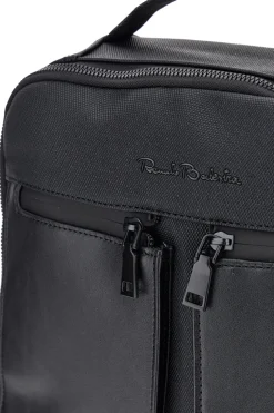 Zaino Nero in Tessuto con Tasche Frontali e Scomparto Porta PC Renato Balestra COB 61991/L/SRBU7