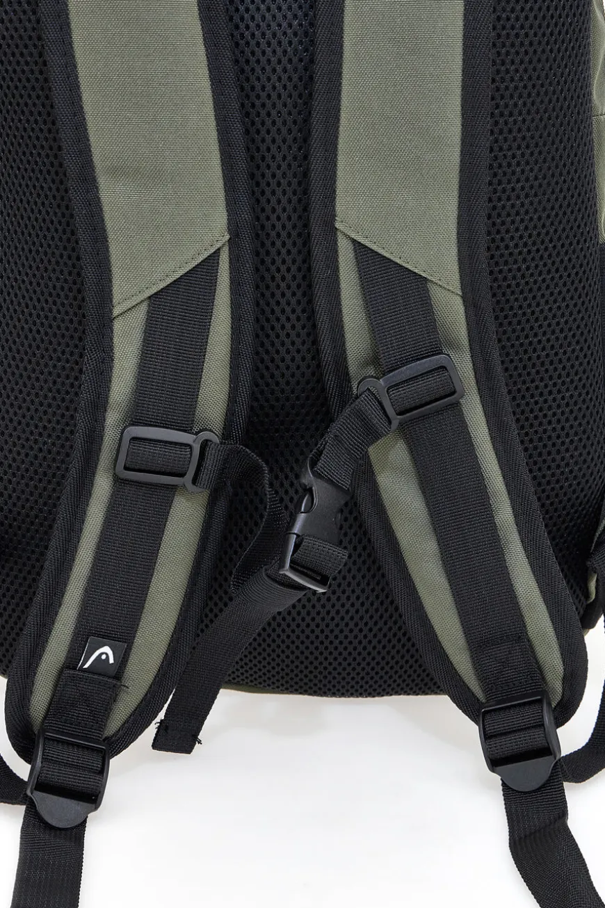 Zaino verde militare con tasche multiple e rete frontale Head HBK048