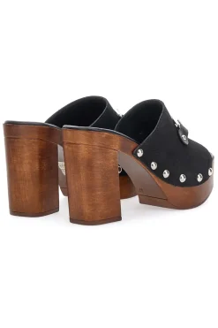 Zoccoli Neri con Morsetto Vera Pelle Pittarello Love 35011P