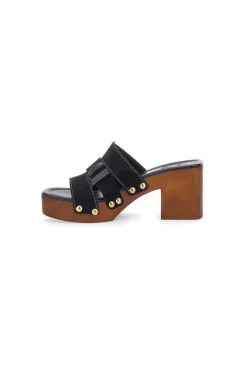 Zoccoli Neri Con Tacco 9 cm Pittarello Love 5387